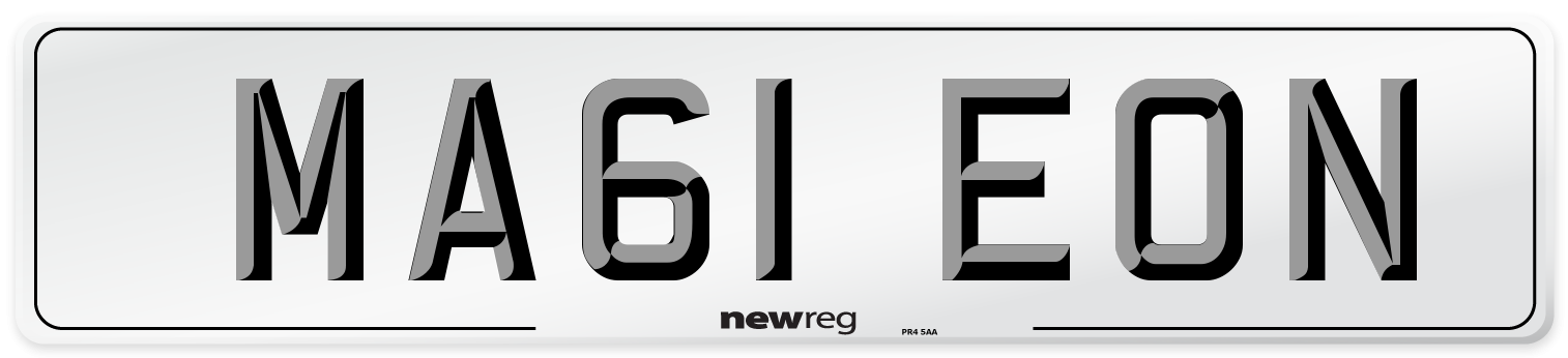 MA61 EON Number Plate from New Reg